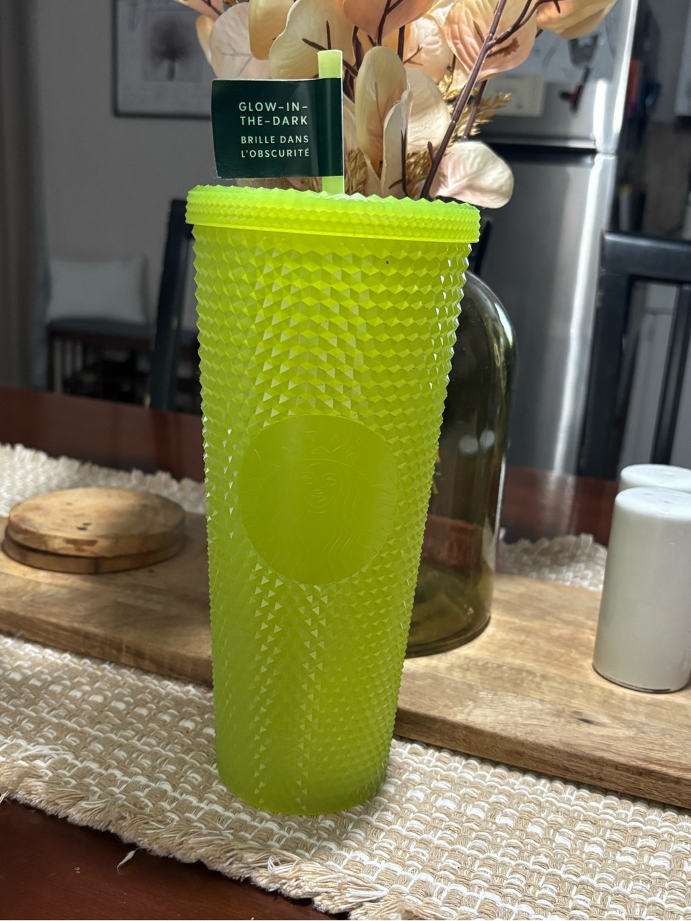 Starbucks Glow-In-The-Dark Studded Tumbler - Neon Green
